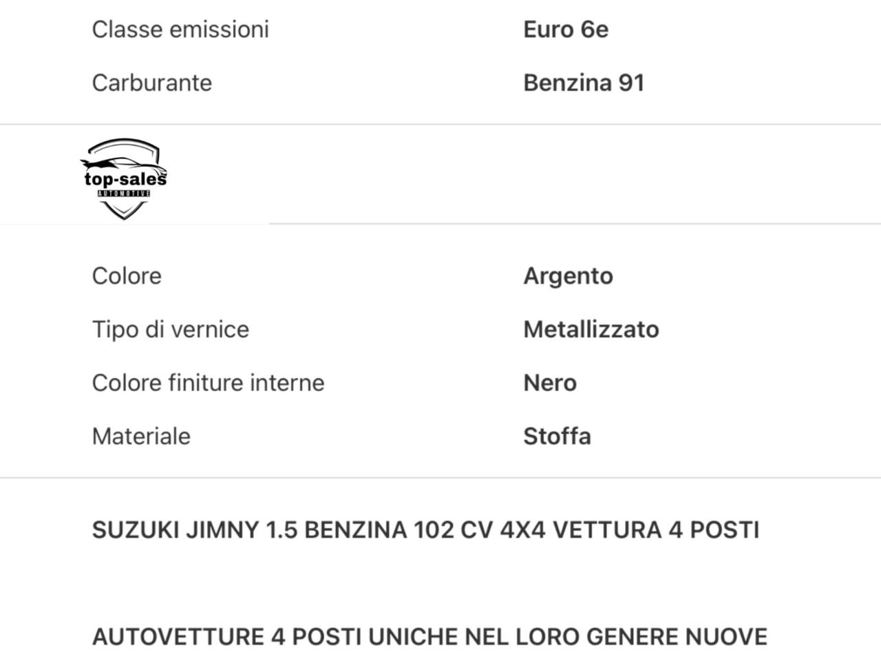 Suzuki Jimny 1.5 5MT PRO MATA (N1) Nuovo
