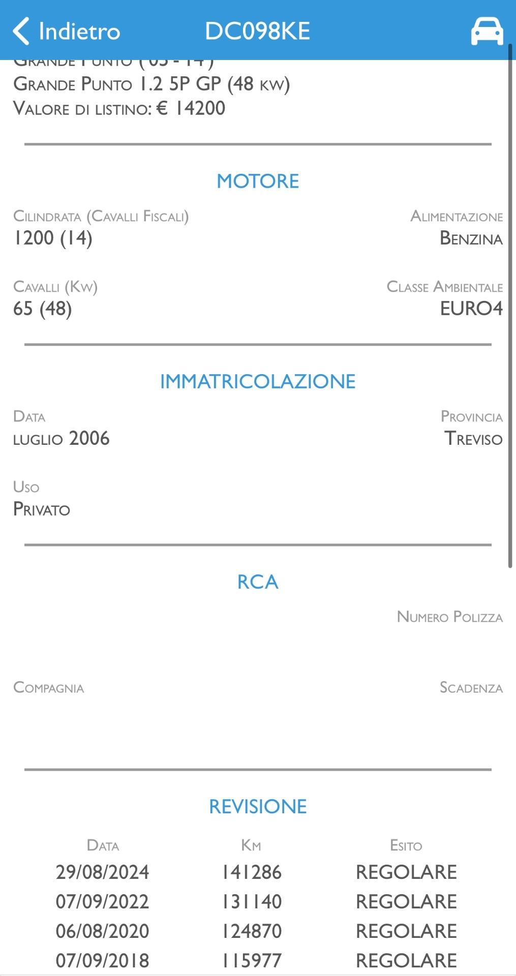 FIAT GRANDE PUNTO 1.2 BENZ - 5 PORTE-NEOPATENTATI