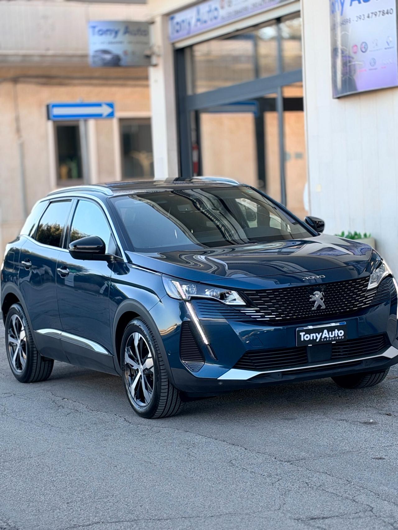 Peugeot 3008 1.5 bluehdi GT S con TETTO APRIBILE,VIRTUAL COCKPIT,APPLE CARPLAY,TELECAMERA 360,INTERNI ALCANTARA/P