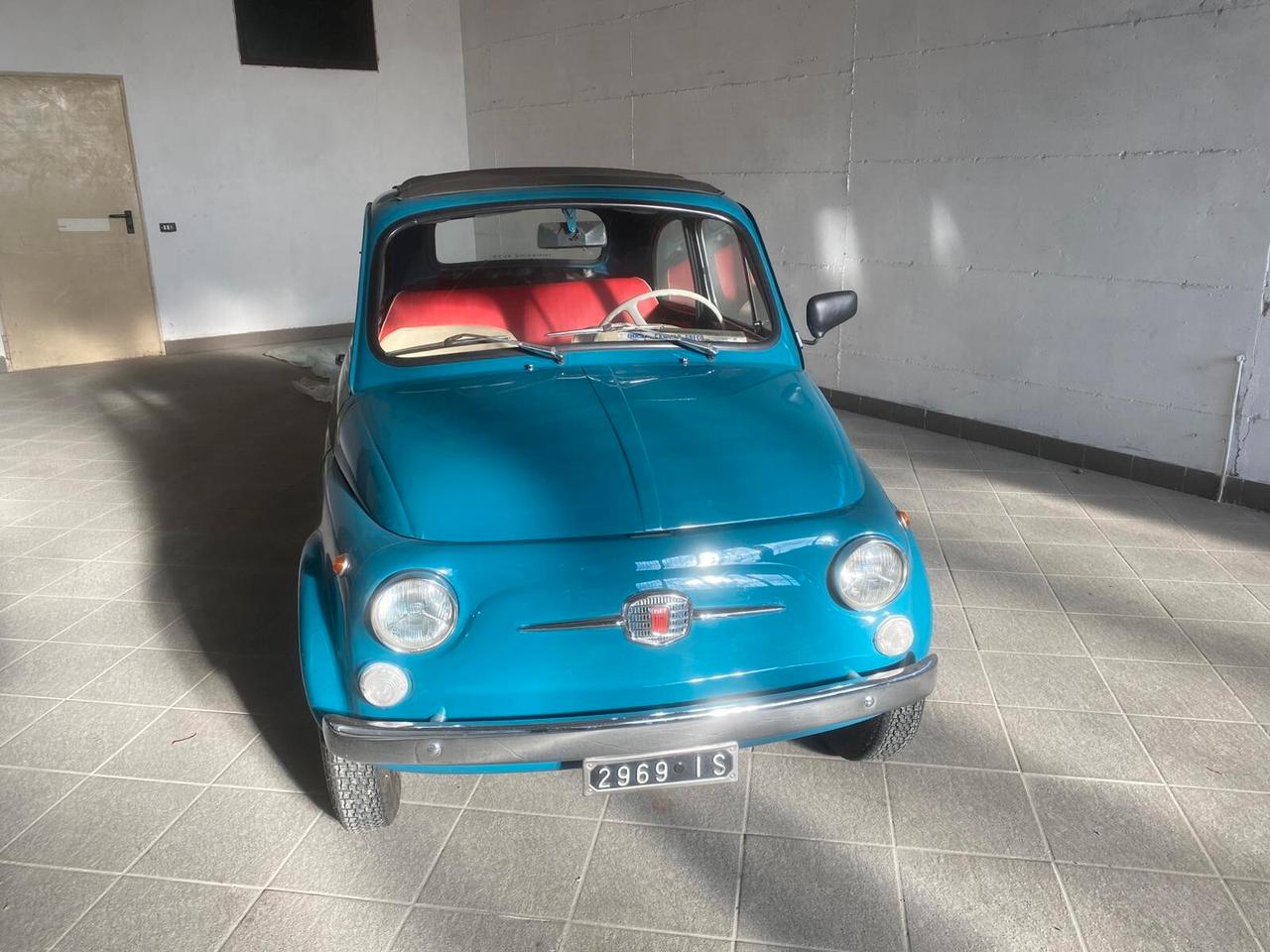 FIAT 500 F (1970) - BLU TURCHESE - CON TARGHE E LIBRETTO ORIGINALI