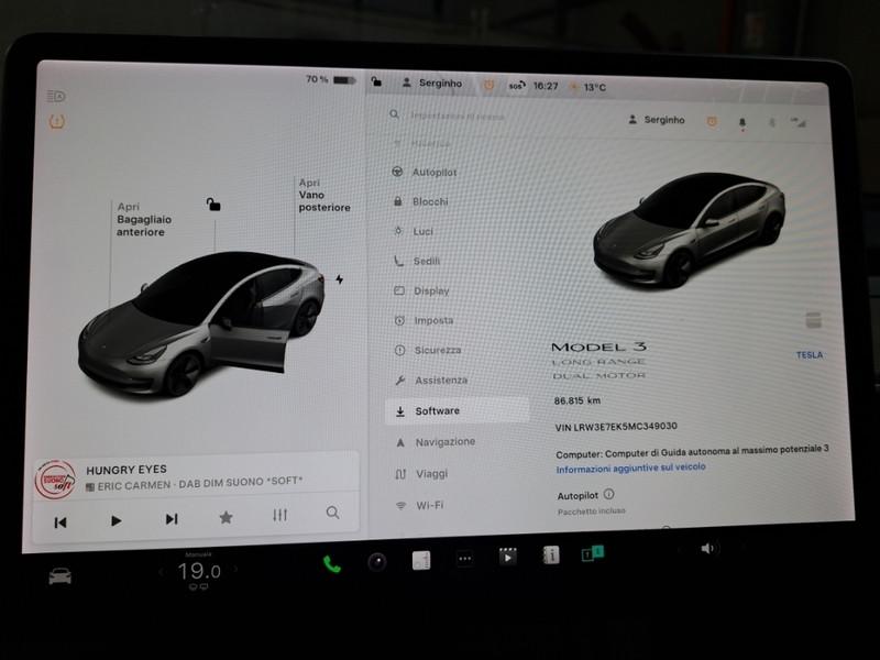 TESLA MODEL 3 75 KWH LONG RANGE DUAL MOTOR AWD 4 PORTE BERLINA