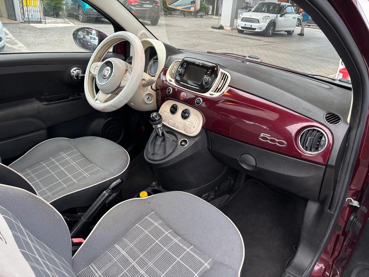 Fiat 500 1.2 Lounge STUPENDA, PANORAMA, CERCHI IN LEGA, CLIMA AUTOMATICO, VOLANTE MULTIFUNZIONE!!!