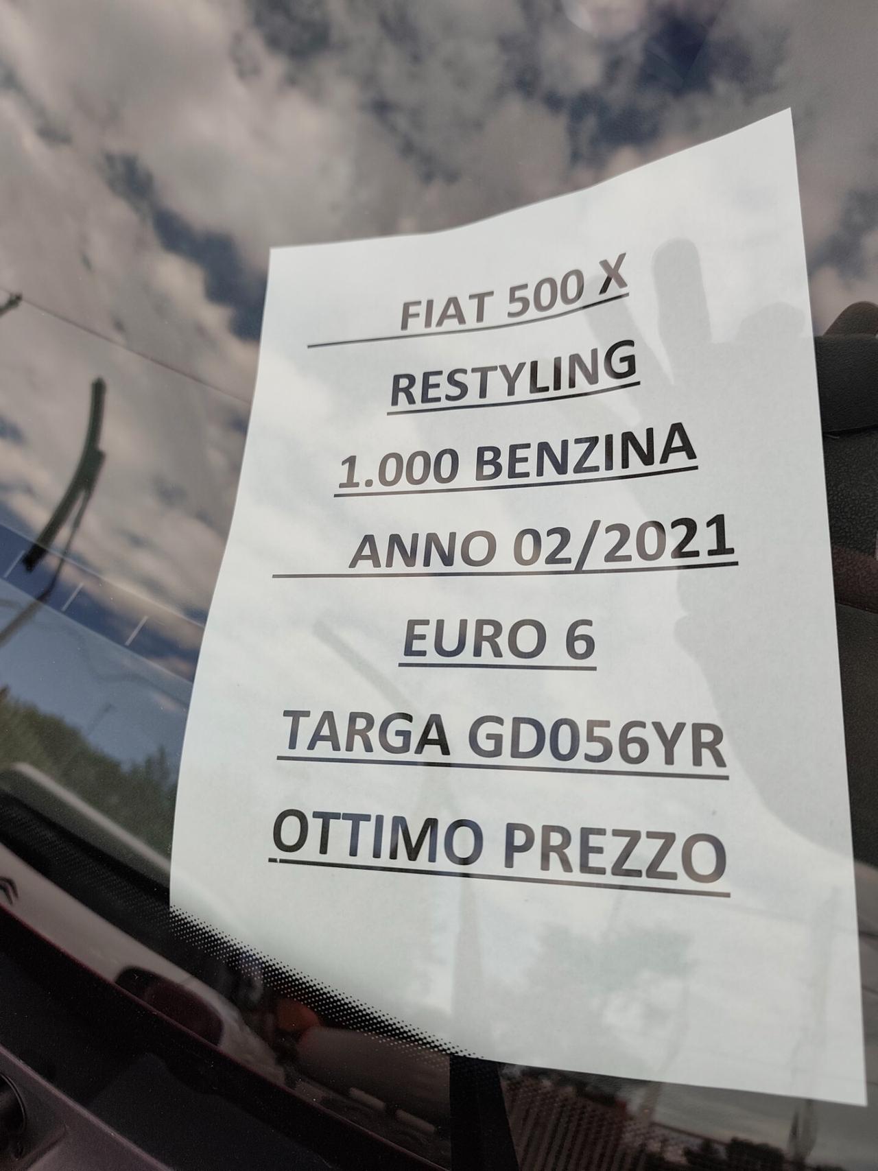Fiat 500X 1.0 BENZINA T3 120 cv