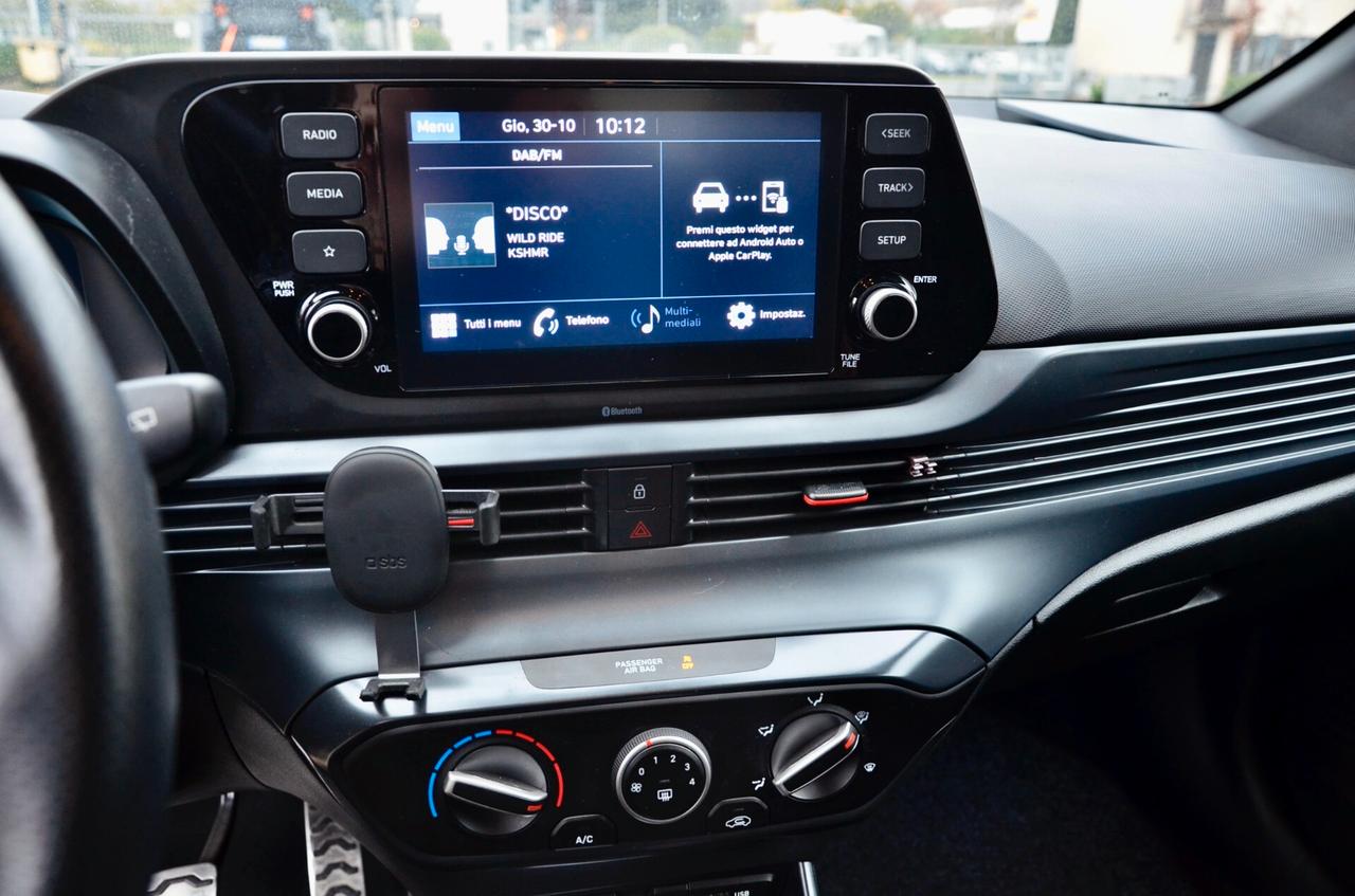 HYUNDAI i20 1.0 T-GDI 48V NLINE 120cv, GARANZIA UFF HYUNDAI, UNICOPROPRIETARIO, SERVICE UFFICIALI, UFF ITALIANA, EURO 6D, FARI LED, APPLE ANDROID, RETROCAMERA, PERMUTE