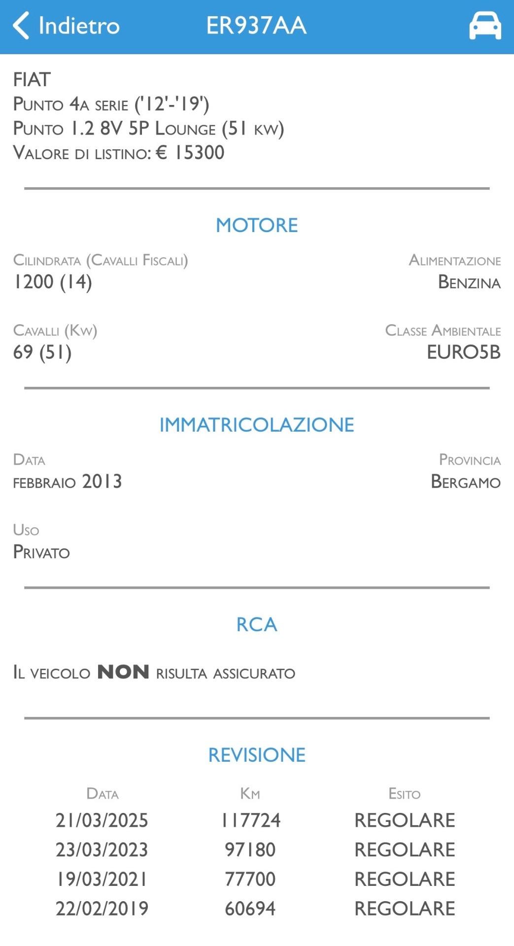 Fiat Punto Evo 1.2 Benzina Unico Prop. Garanzia