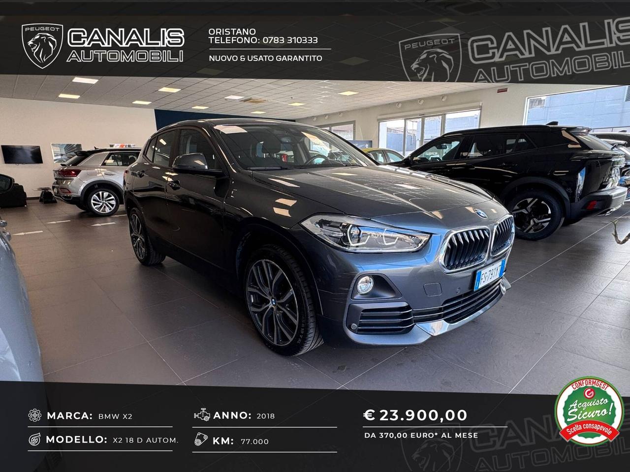 Bmw X2 sDrive18d Business 2018-77.000KM*