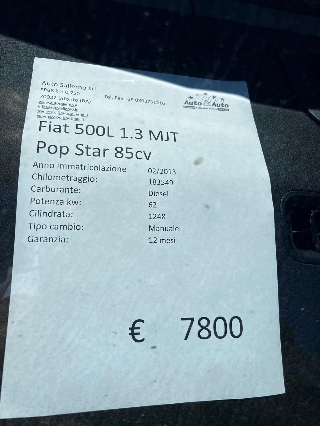 Fiat 500L 1.3 Multijet 85 CV Lounge