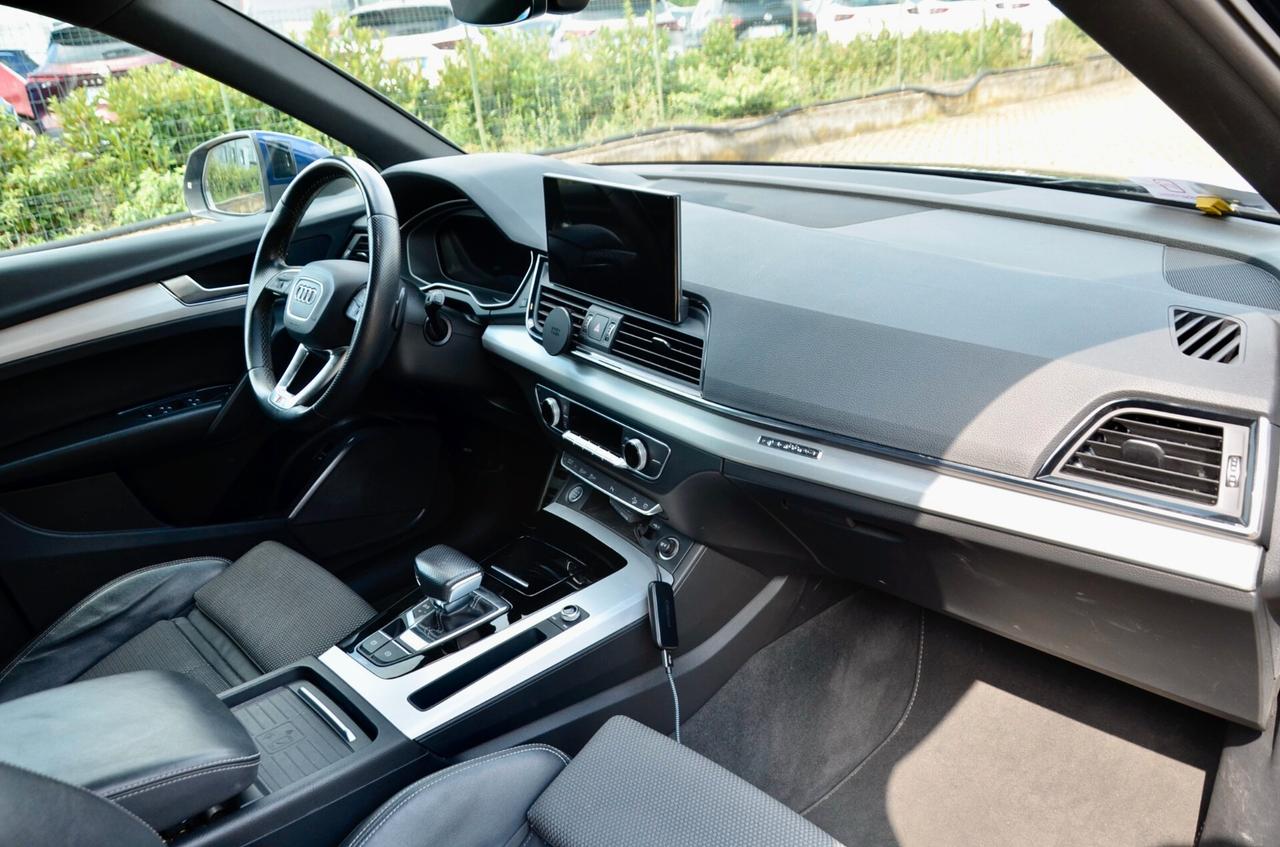 AUDI Q5 SPORTBACK 40 2.0 TDI MHEV MILD HYBRID S LINE INT+EXT QUATTRO 204cv S-TRONIC, EURO 6D, UFF ITALIANA, SERVICE AUDI, FULL LED, RETROCAMERA, PERMUTE
