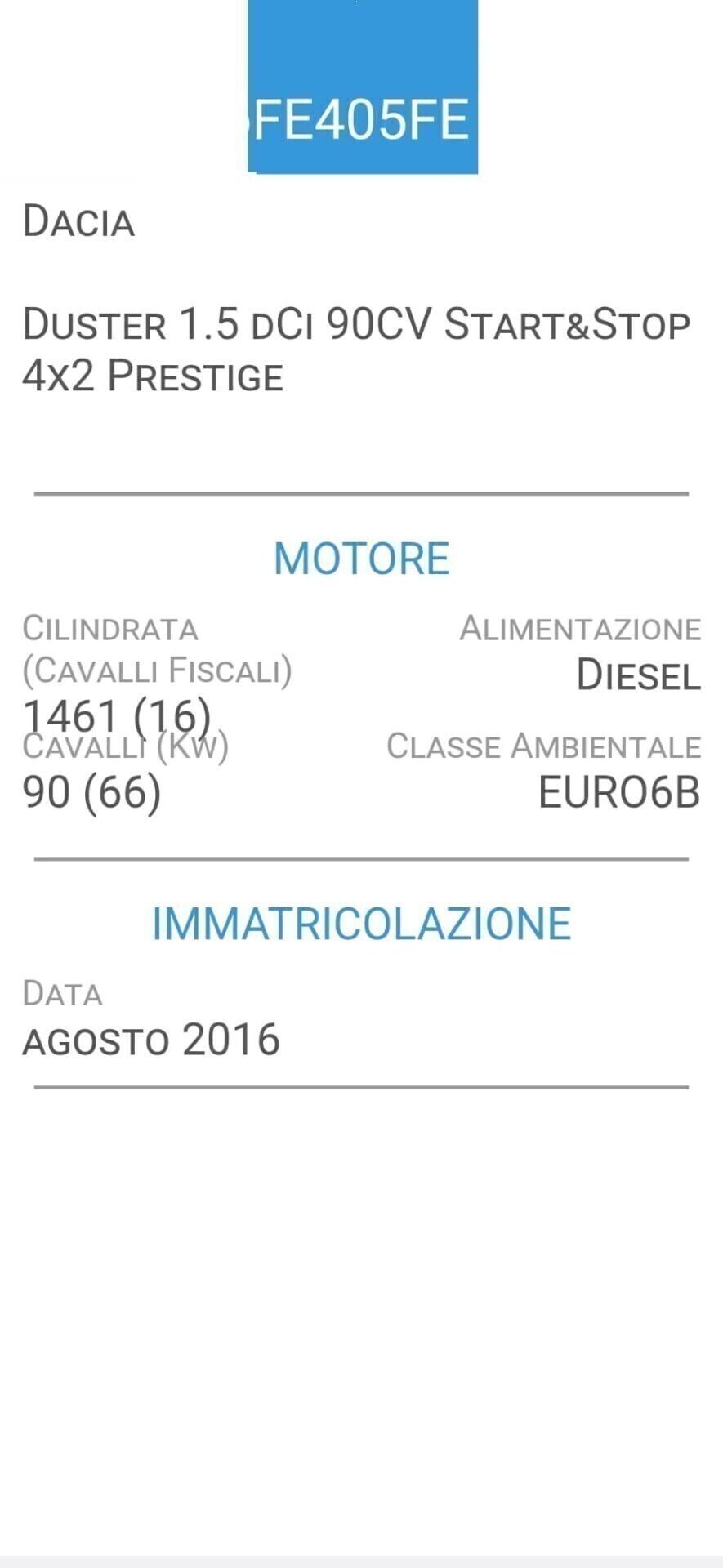 DACIA Duster 1.5 dCi-EURO 6B-NAVI-UNICO PROPRIETAR