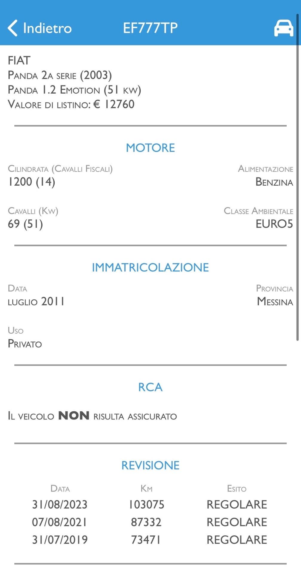 Fiat Panda 1.2 69 Cv Dynamic 120.000 KM - 2011