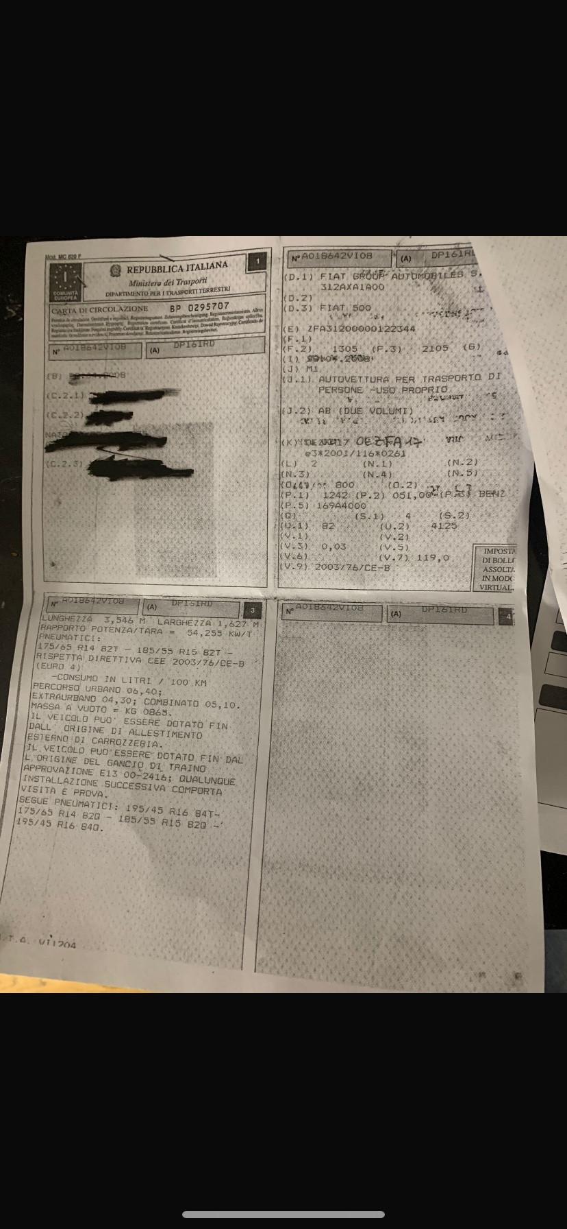 Fiat 500 1.2 Sport nera accessoriata