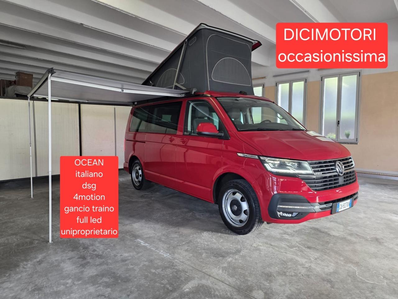 Volkswagen California T6.1 Ocean DSG 4MOTION 4X4 italiano gancio led unipopr