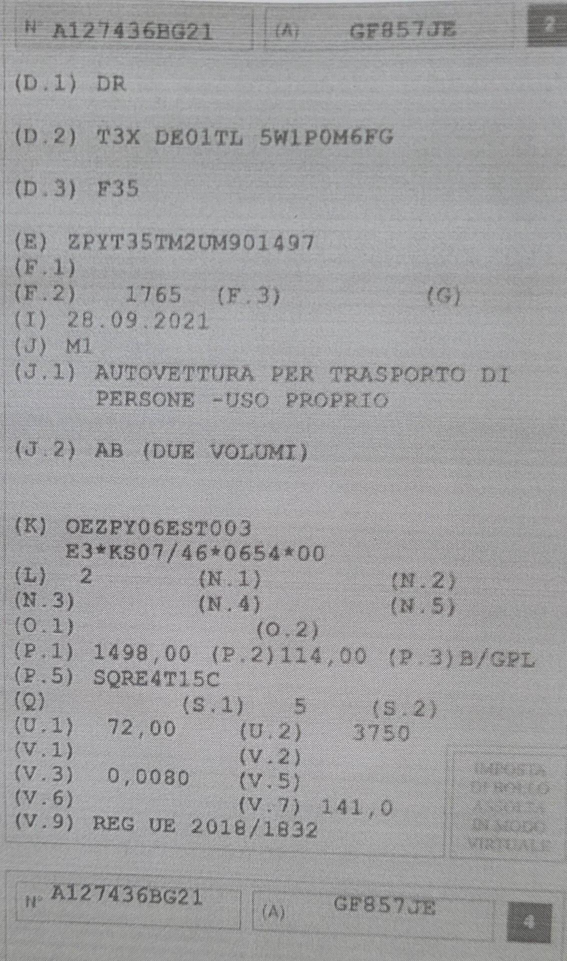 Dr F35 1.5 Turbo Bi-Fuel GPL