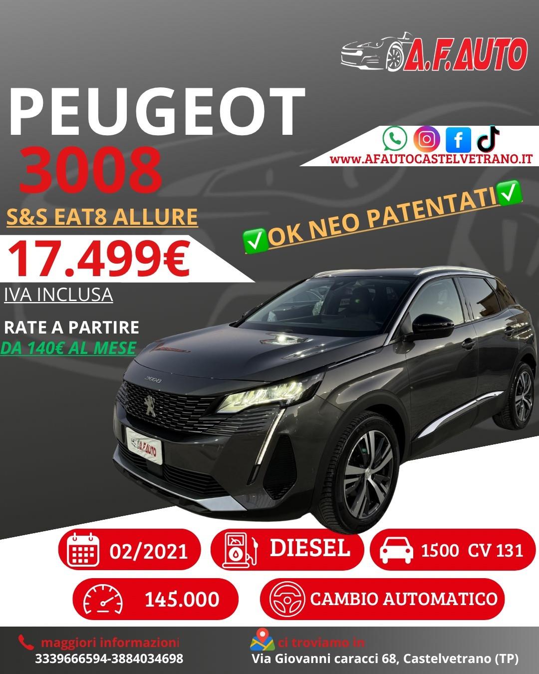 Peugeot 3008 BlueHDi 130 S&S EAT8 Allure