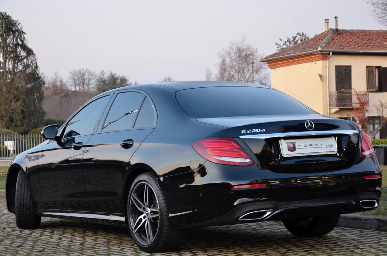 MERCEDES-BENZ E220d PREMIUM AMG 194cv AUTO, SERVICE UFF MERCEDES, UFF ITALIANA, EURO 6C, TOTAL BLACK, FARI FULL LED, RETROCAMERA, PERMUTE