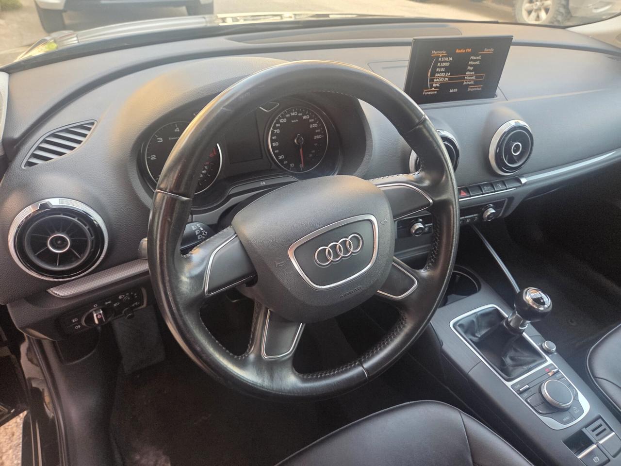 AUDI A3 ANNO 2016 PELLE SENS 1.6 TDI 110 CV KM CERTIFIC