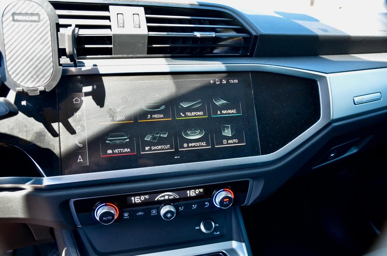 AUDI Q3 35 1.5 TFSI S-LINE EXT 150cv, UFF ITALIANA, SERVICE UFF AUDI, EURO 6D, FARI LED, NAVI, RETROCAMERA, PERMUTE