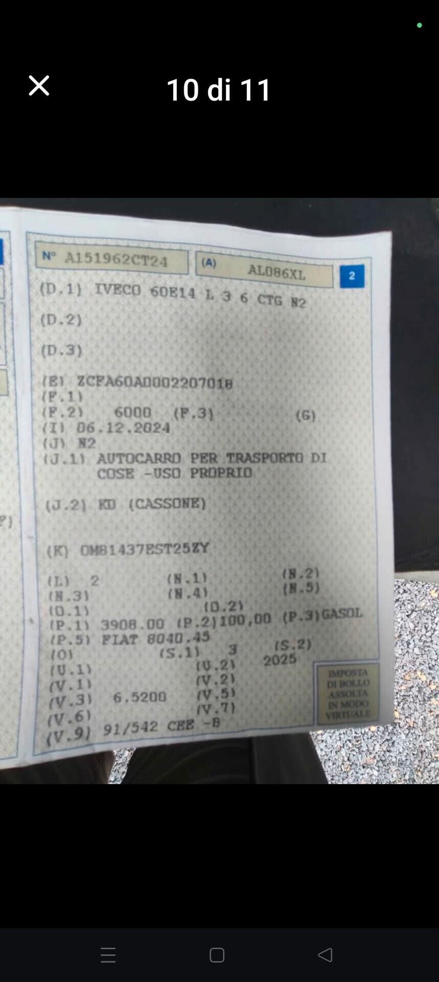 Eurocargo 60/14 NO LICENZA NO CQC