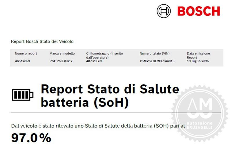 Polestar Polestar 2 Long Range Single Motor 78kWh STATO BATTERIA 97%