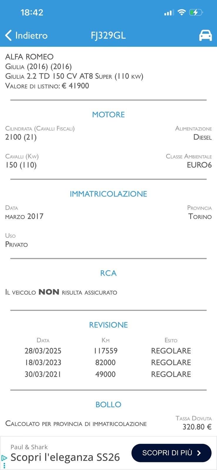 Alfa Romeo Giulia 2.2 150cv super