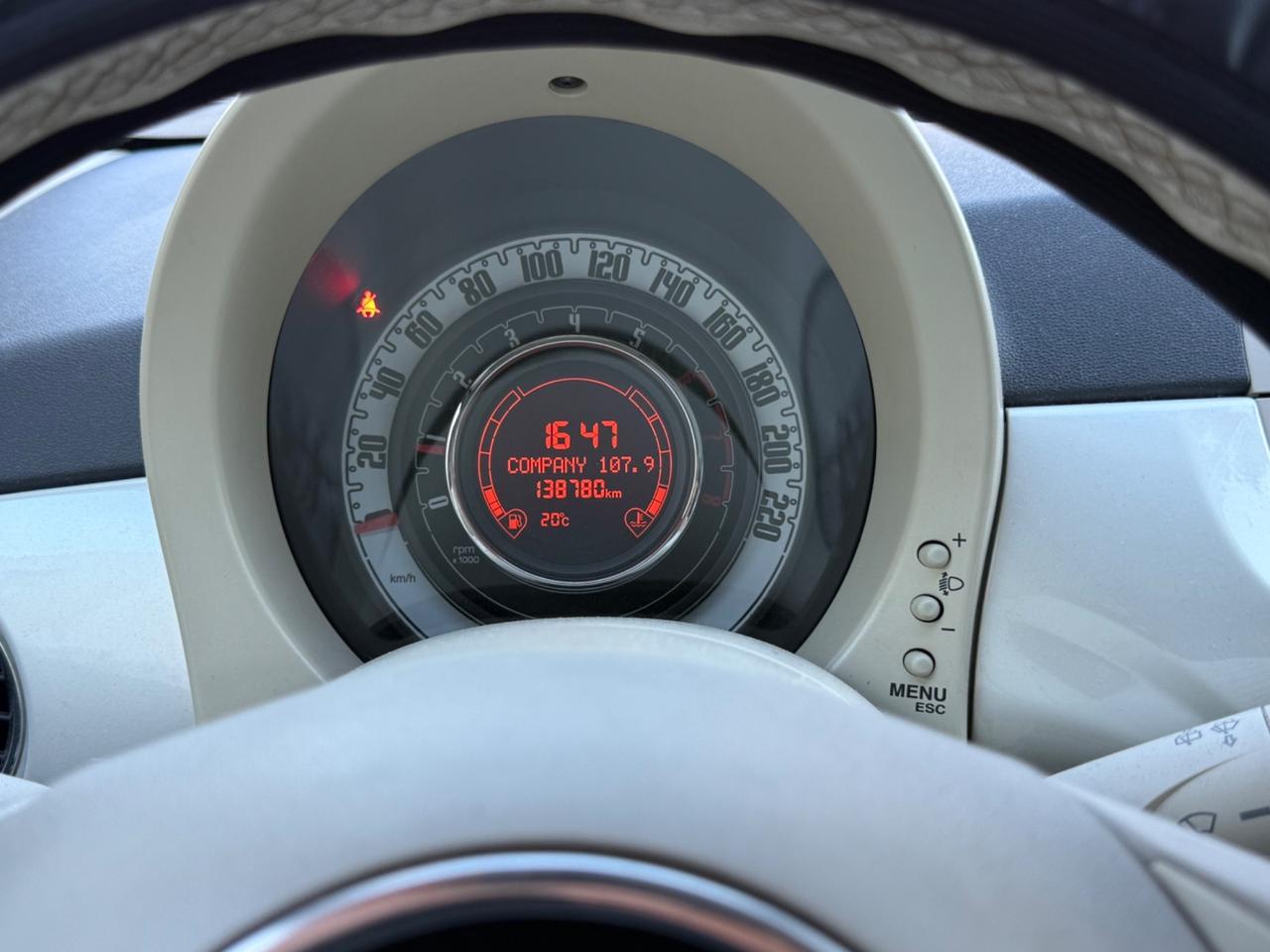 Fiat 500 Bianco speciale cielo panorama 1.2 Lounge