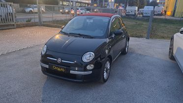 Fiat 500 C 1.2 Lounge-Automatica-Nera Capote Rossa...