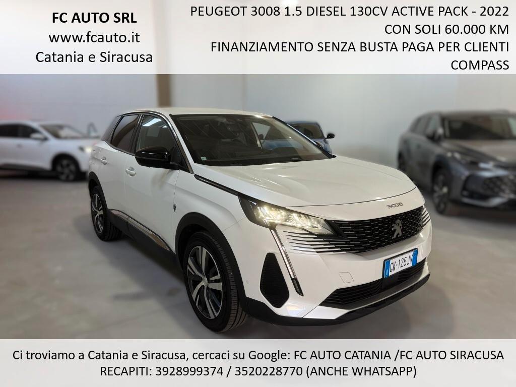 Peugeot 3008 BlueHDi 130 S&S Active Pack 2022 - PARI AL NUOVO