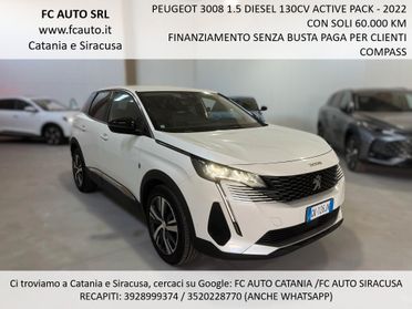 Peugeot 3008 BlueHDi 130 S&S Active Pack 2022 - PARI AL NUOVO