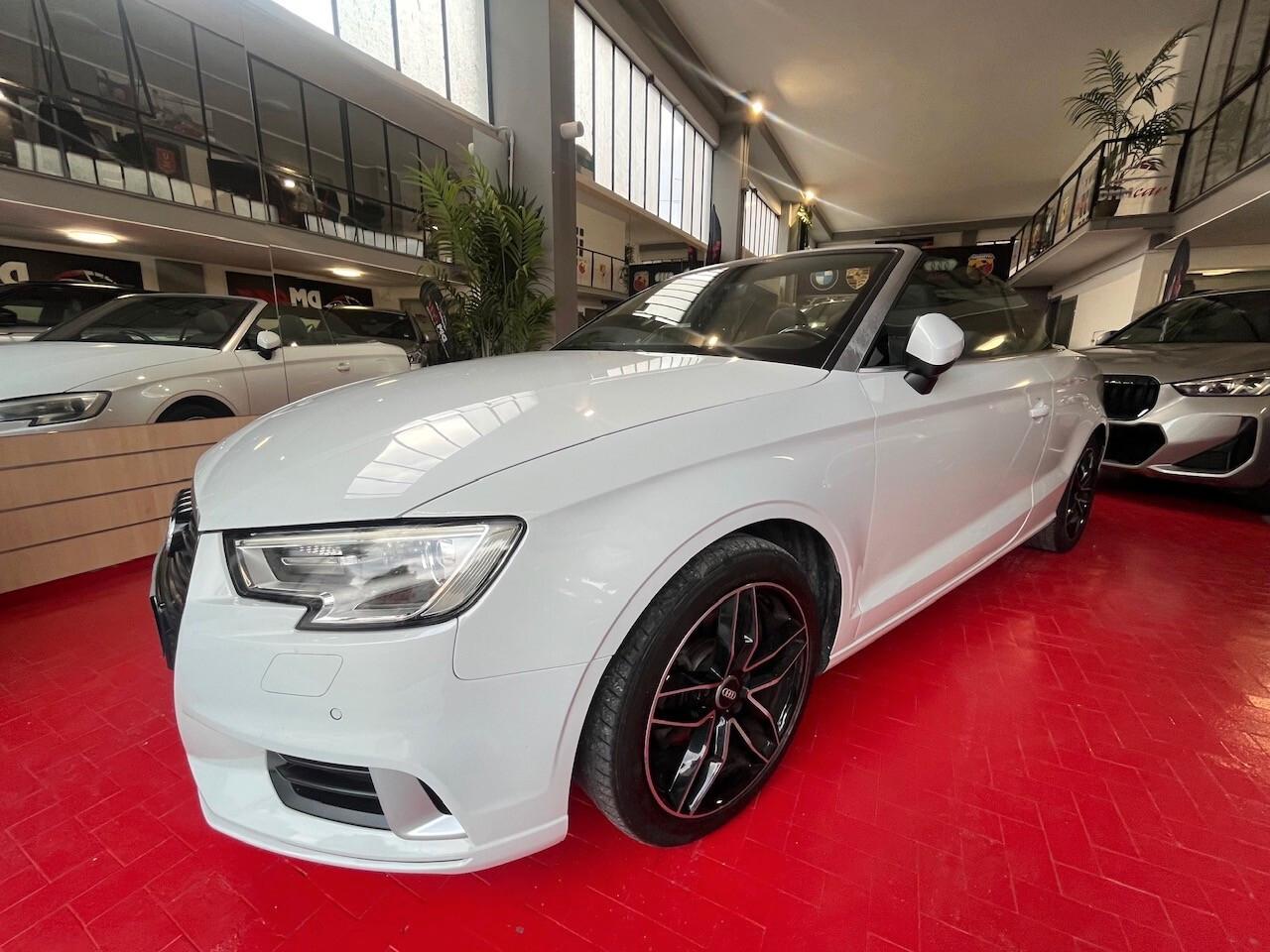 AUDI A3 CABRIO 1.6 TDI 116 CV SPORT NAVI CERCHI DA 18 CAMBIO 6 SPEED KM CERTIFICATI LUCI AMBIENTE OK NEOPATENTATI