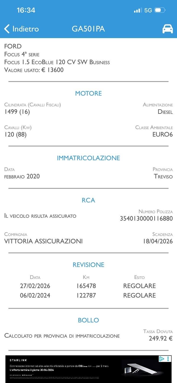 Ford Focus 1.5 EcoBlue 120 CV SW Business