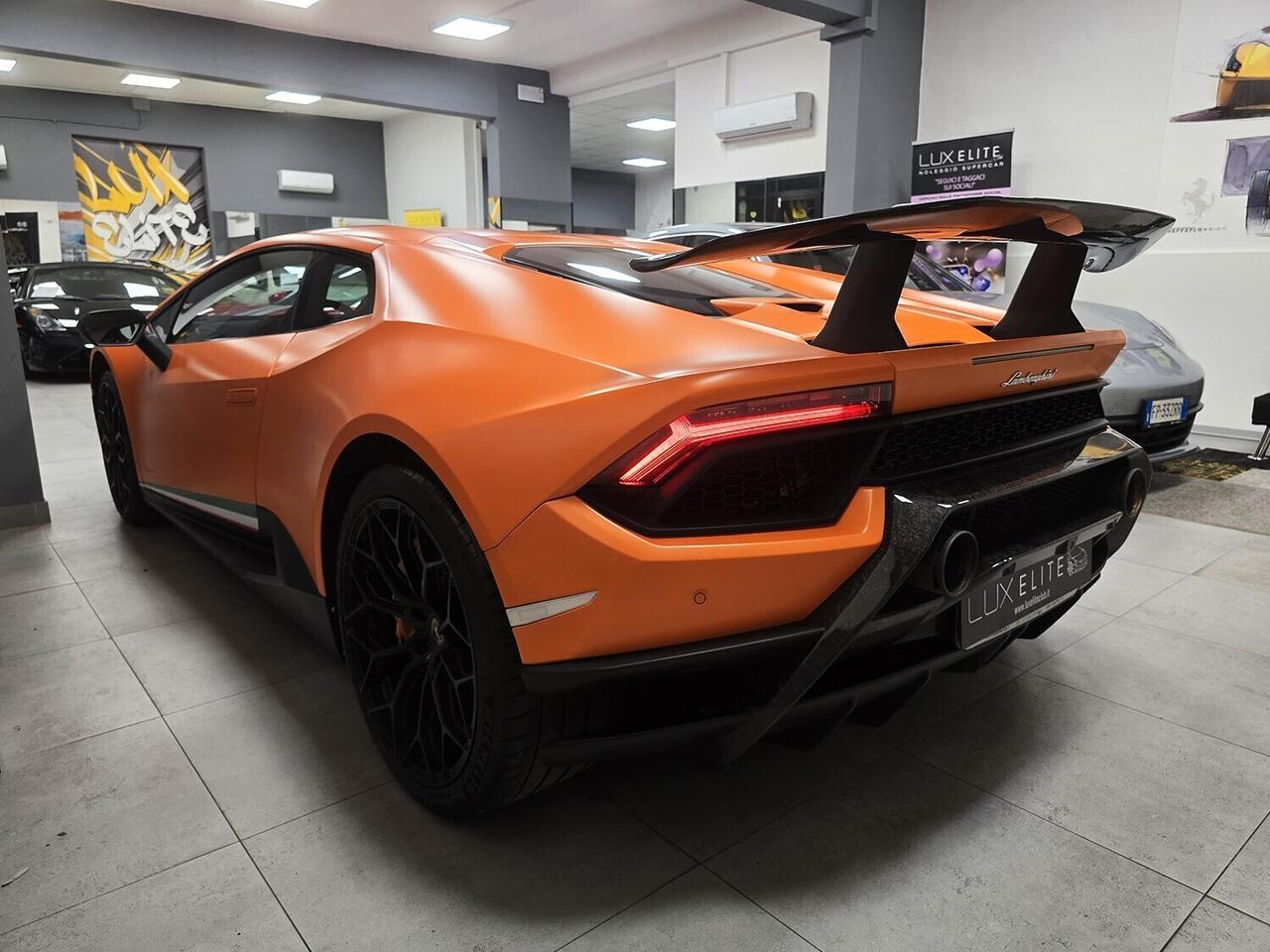 Lamborghini Huracan Coupe 5.2 Performante 640 awdLIFT _ PELLICOLA FULL PPF _ SERVICE BOOK FULL_ ALCANTARA _ ARANCIO OPACO ANTHEUS