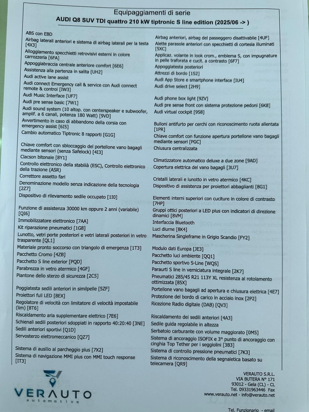 Audi Q8 50 tdi Sline €122.000 TRATTATIVA IN SEDE
