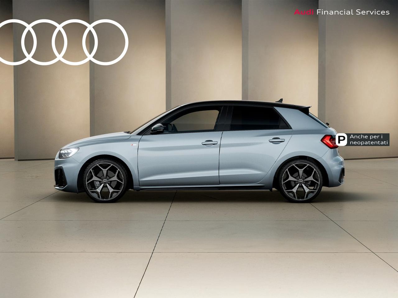 Audi A1 sportback 30 1.0 tfsi identity black 116cv s-tronic
