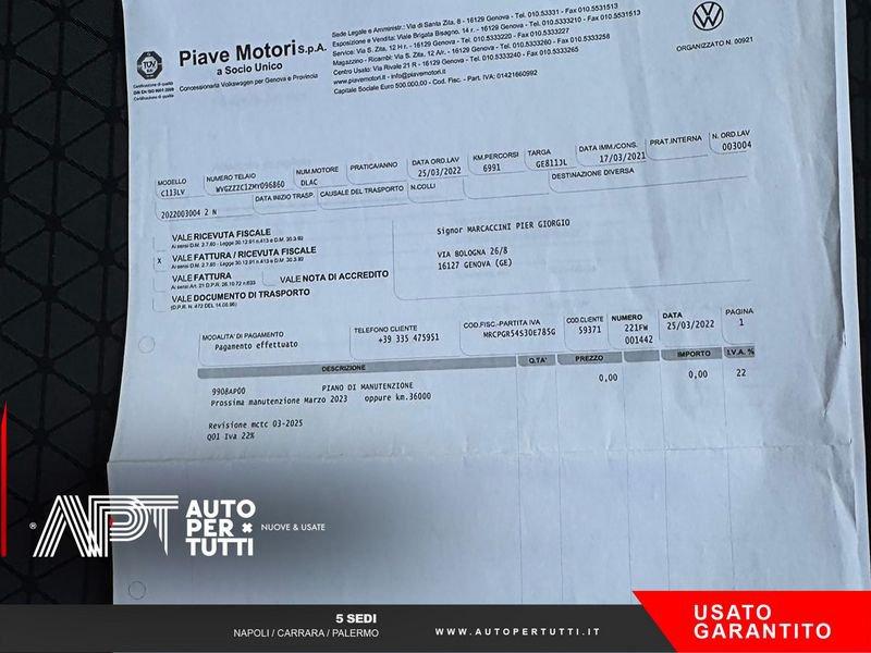 Volkswagen T-Cross T-Cross 1.0 tsi Style 95cv