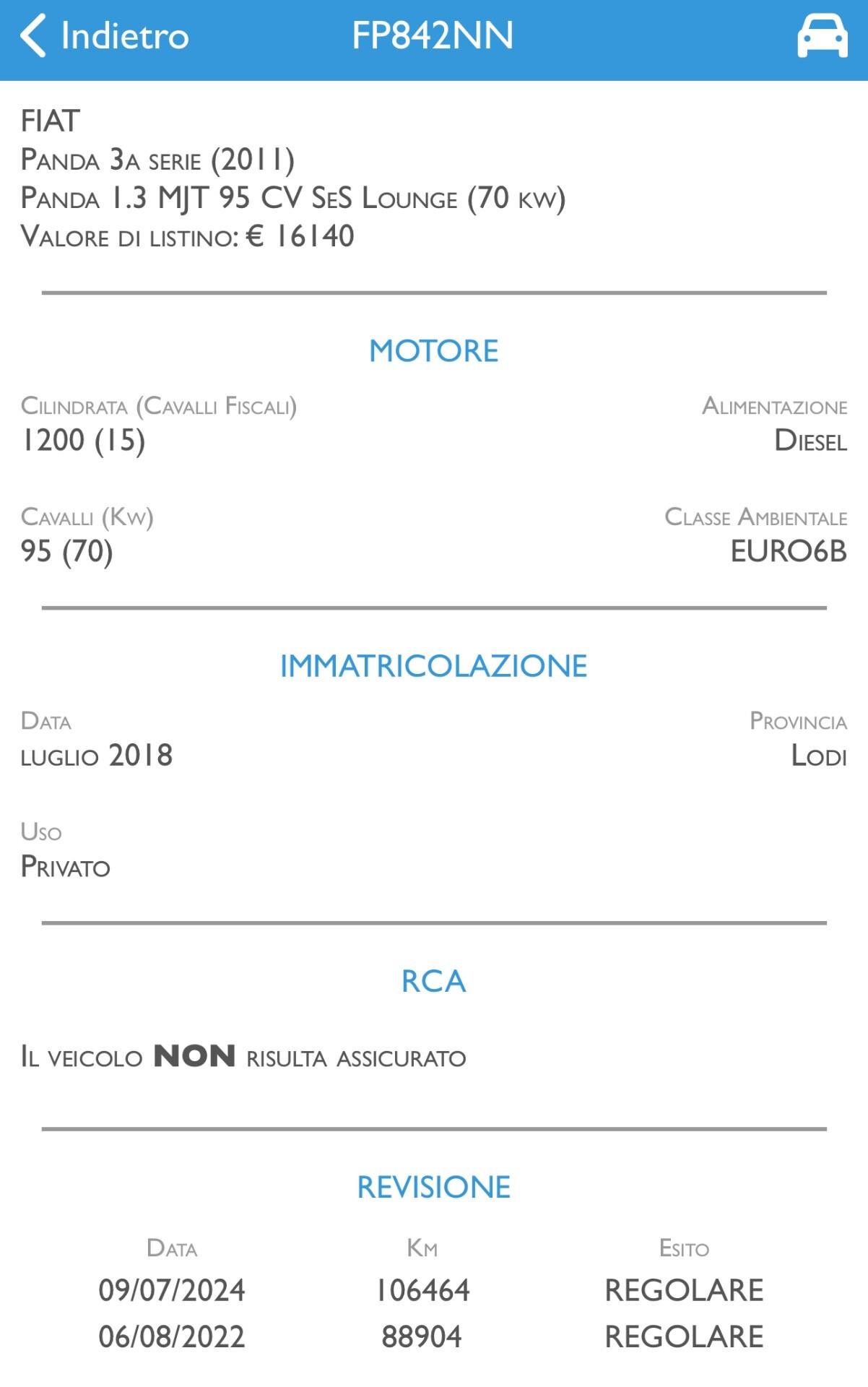 Fiat Panda 1.3 MJT 95 CV S&S Easy