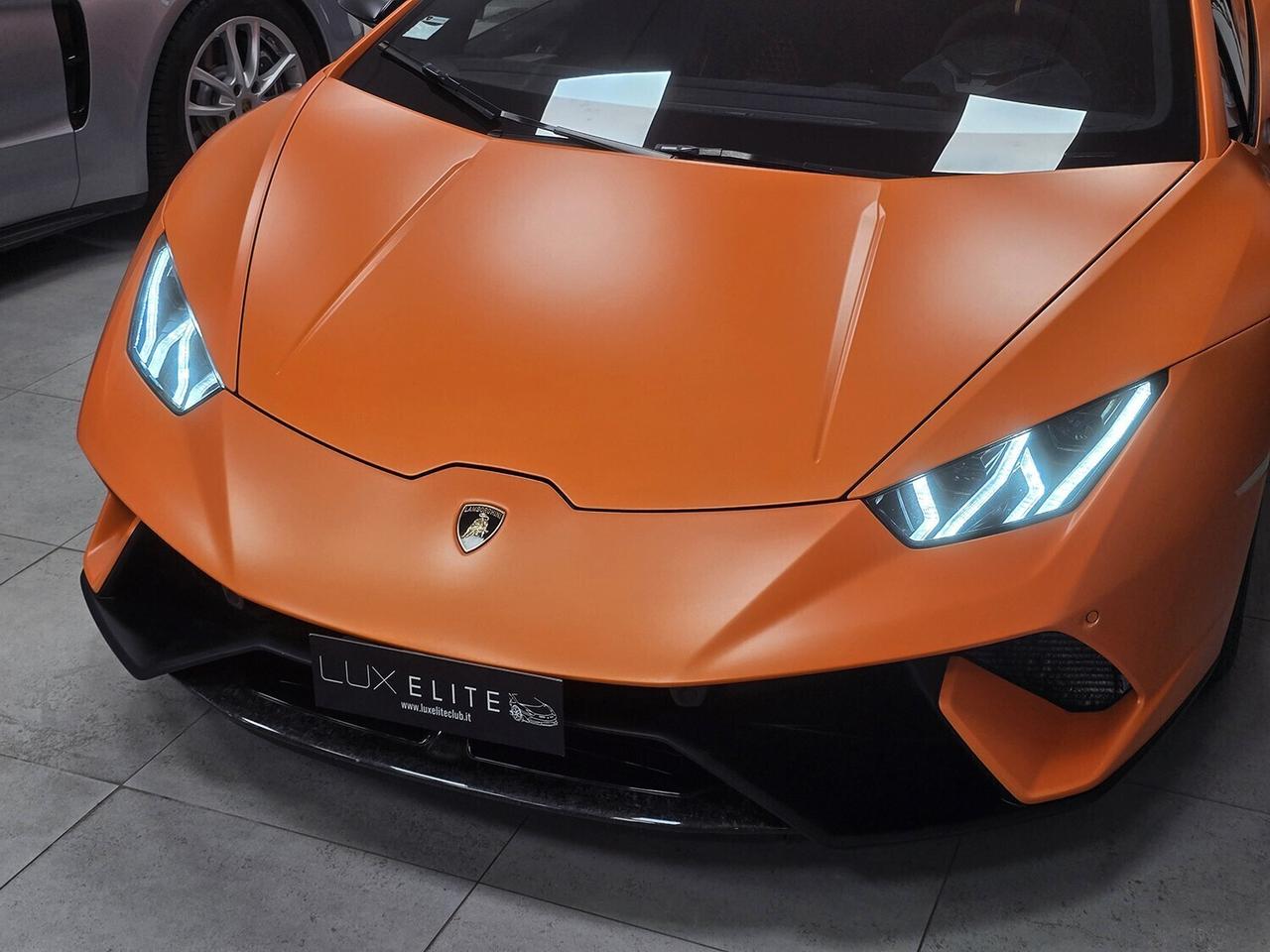 Lamborghini Huracan Coupe 5.2 Performante 640 awdLIFT _ PELLICOLA FULL PPF _ SERVICE BOOK FULL_ ALCANTARA _ ARANCIO OPACO ANTHEUS