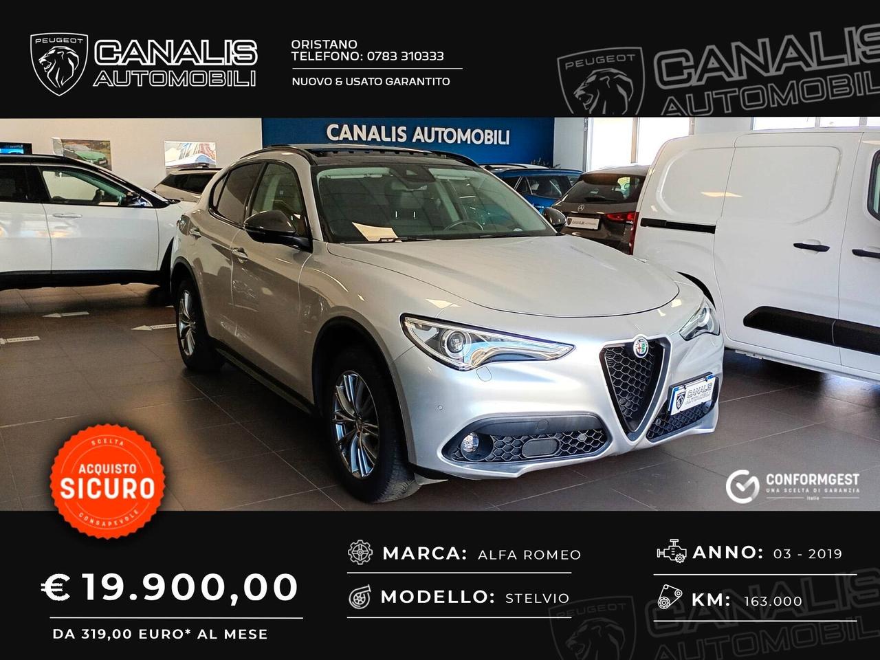 Alfa Romeo Stelvio 2.2 Turbodiesel 210 CV AT8 Q4 B-Tech - 2019 - AZIENDALE