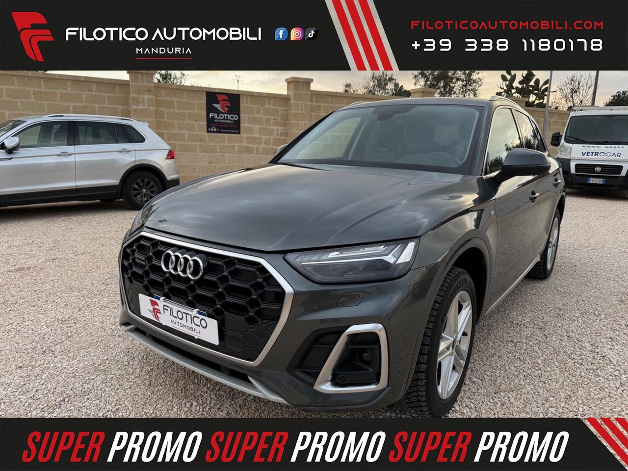 AUDI Q5 II 40 TDI MHEV 12V 204CV qu. S tr. S line UNICO PROPRIETARIO FARI MATRIX