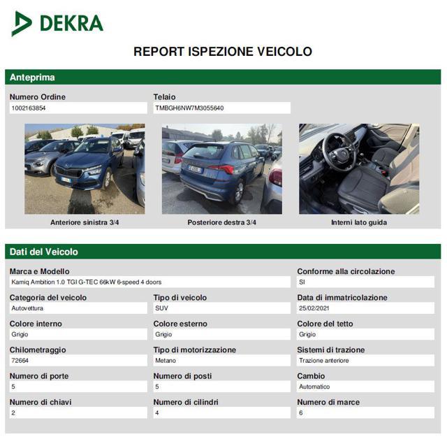 SKODA Kamiq 1.0 G-Tec Ambition