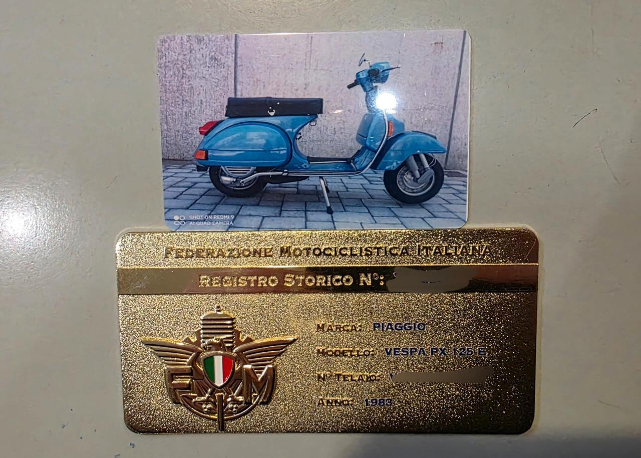 Vespa 125 PX iscritta ASI ORO