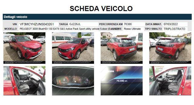 PEUGEOT 3008 BlueHDi 130 S&S EAT8 Active Pack
