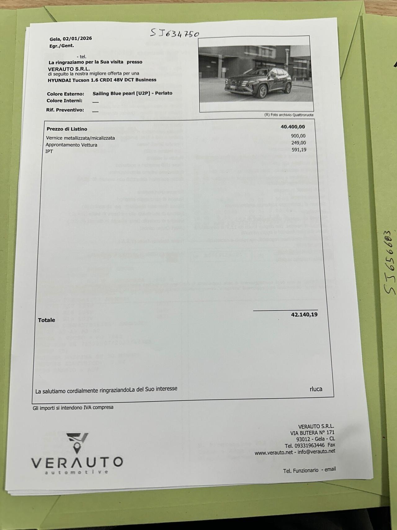 Hyundai TUCSON 1.6 crdi dct OFFERTA T-STOCK PREZZO IMPERDIBILE