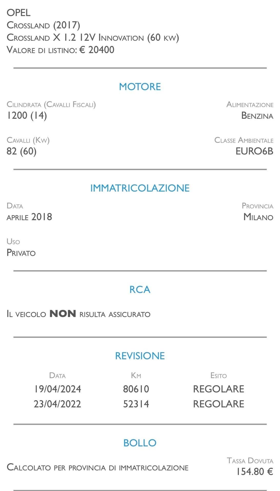 Opel Crossland X 1.2 12V Innovation - UNICO PROPRIETARIO