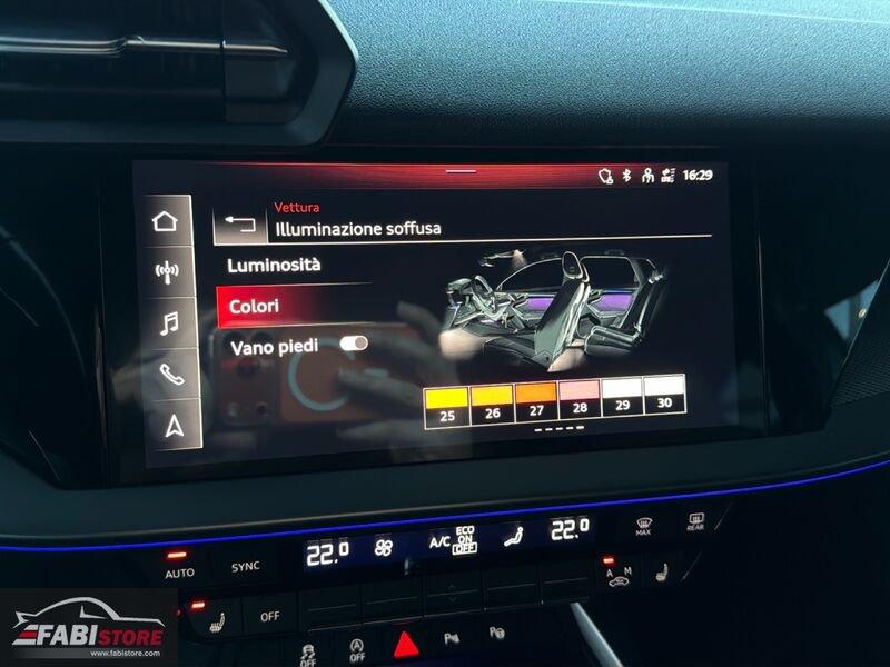 Audi A3 A3 SPB 35 TFSI 150 Cv S-Line int ext - Gusci pelle, LED, Camera, Portellone ecc