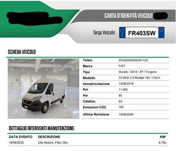 Fiat Ducato 33 L2H2 2.0 MJT PC-TN Furgone