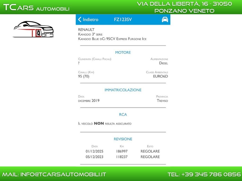 RENAULT KANGOO EXPRESS 3 POSTI 1.5 DCI - EURO 6D