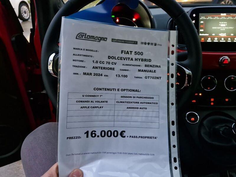 FIAT 500 My24 1.0 70 Cv Hybrid