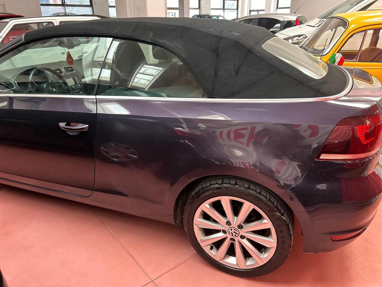 VOLKSWAGEN GOLF CABRIO serie 6 BLUEMOTION LED Diesel 2.0 CV 140 Km 168.487 garanzia 12 mesi