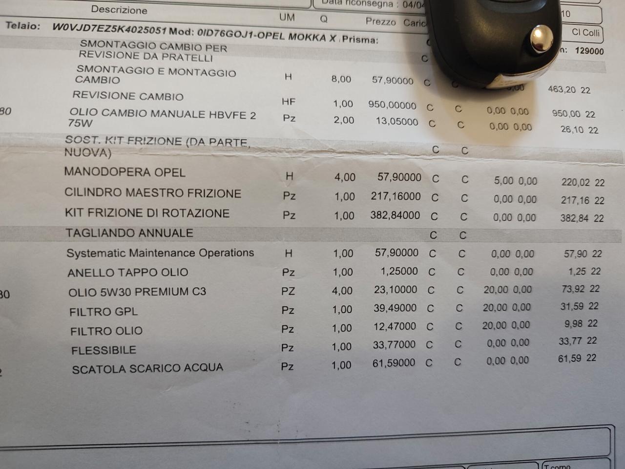 OPEL MOKKA 2018 A GPL DI CASA EURO6B FULL OPTIONAL