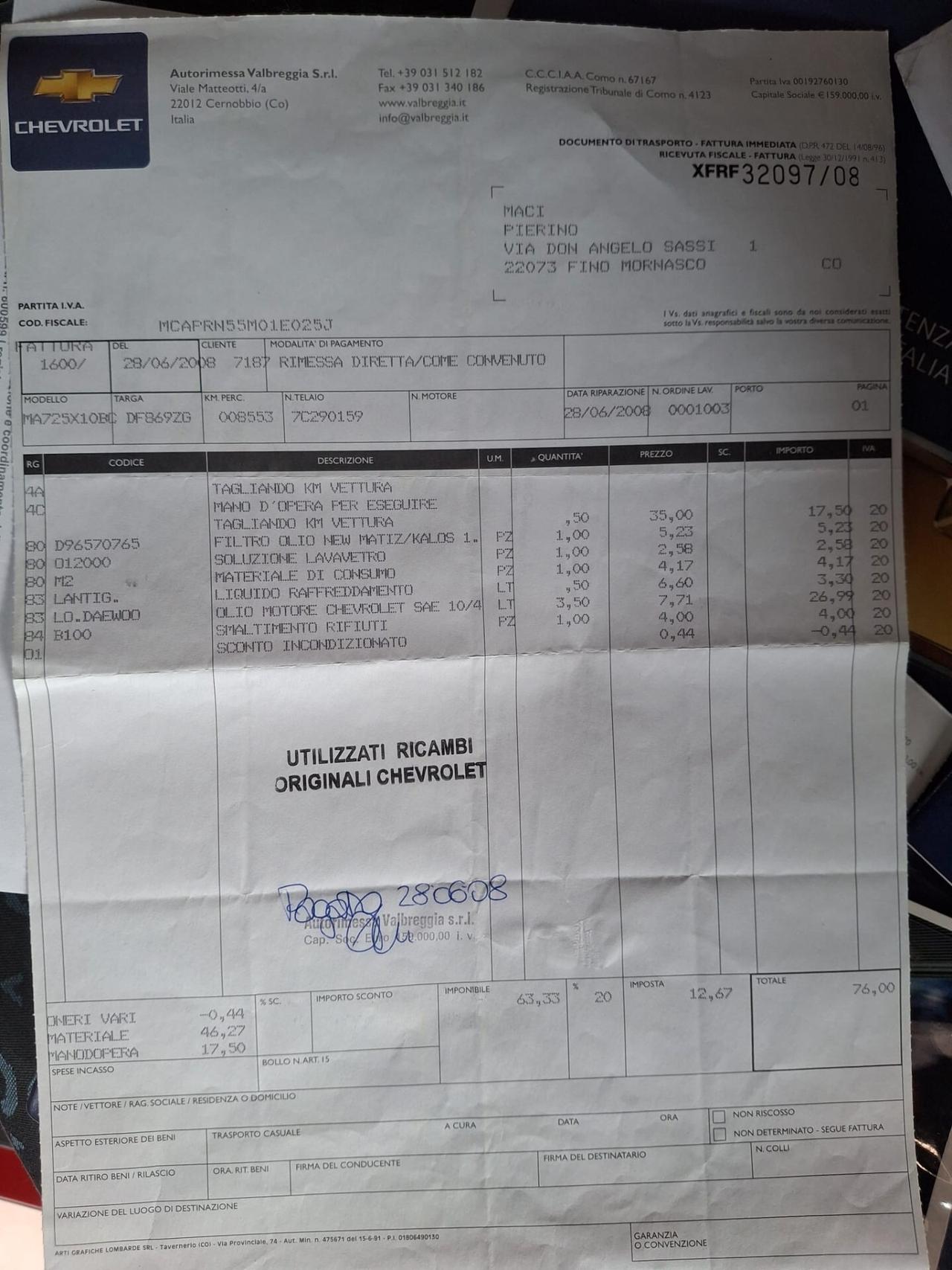 Chevrolet Matiz 1.0 SE Energy*NEOPATENTATI